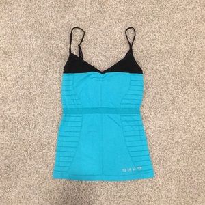Bebe color block teal Cami
